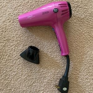 Conair Cord-Keeper 1875 Pink Hair Dryer (with attachment)